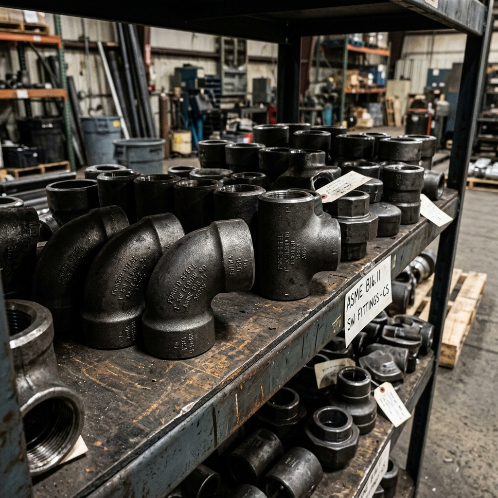 Forged Pipe Fittings (Socket-Weld & Threaded) - MS Products for industrial B2B sourcing in Ahmedabad - Metallix