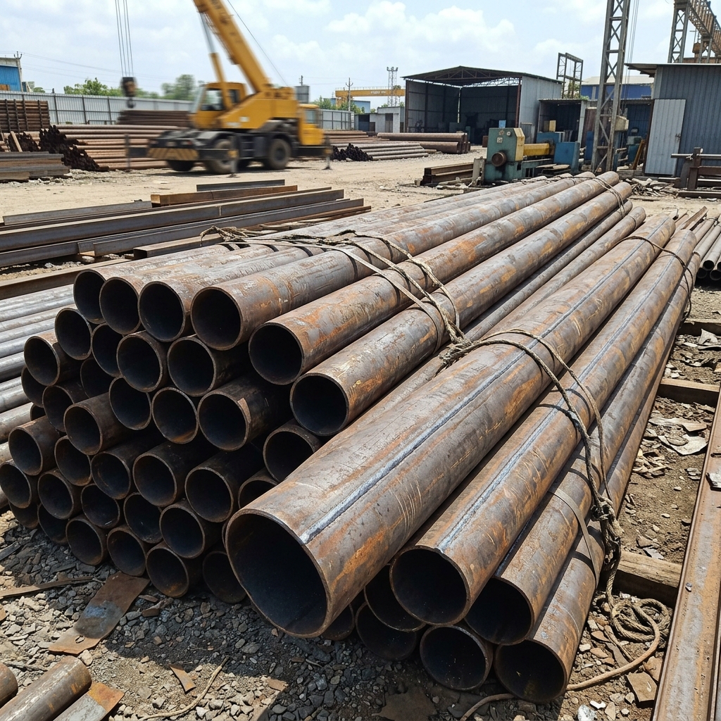 MS ERW Pipes - MS Products for industrial B2B sourcing in Ahmedabad - Metallix